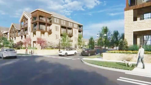 127462662_web1_Living1 Provision Living was approved by the Union Township Board of Trustees to move forward with its plans for additional senior living spaces at the former Glen Este High School at the Boards Aug. 12, 2021 meeting. Pictured are the renderings.