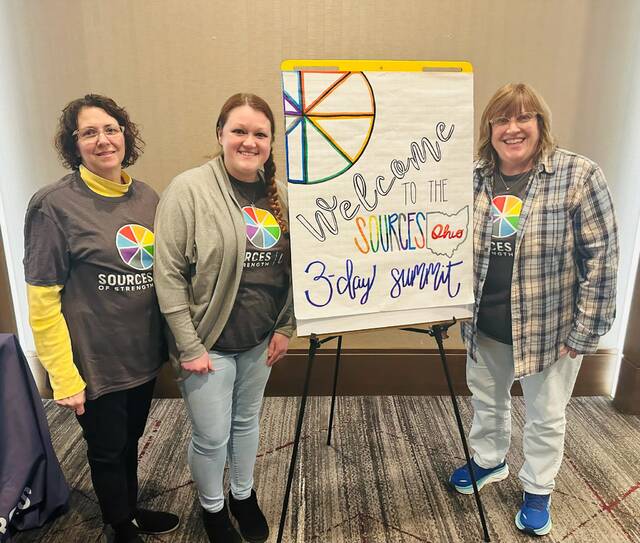 130470092_web1_FullSizeR
Pictured are Rea Reynolds, Bethel-Tate Middle School Counselor, Andrea Egbert, Bethel-Tate High School Counselor, and Shelley Keller, District Nurse at Sources of Strength conference. Photo courtesy Bethel-Tate Local Schools.