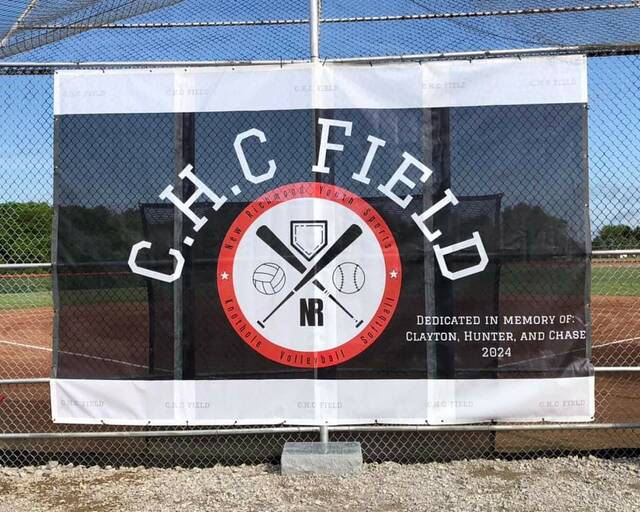 130646002_web1_IMG_4044
Field four at the New Richmond Youth Sports Association Ballfields was dedicated in honor of Chase, Hunter, and Clayton on May 25, 2024. Photo courtesy TL Cherry Sports.