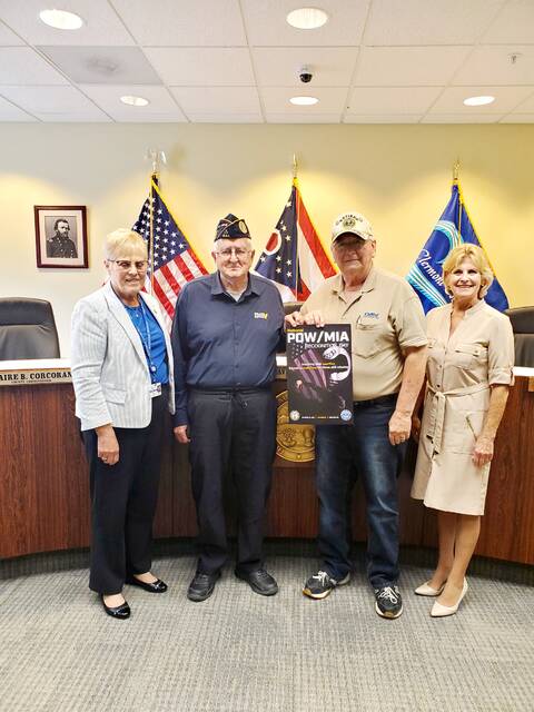 130919266_web1_20240913_130609
Pictured, from left to right, are County Commissioner Bonnie Batchler; Ray Hutchinson; Chapter #121 Adjutant John Plahovinsak; and Commissioner Claire Corcoran accept the poster in a brief ceremony held on Sept. 13, 2024.