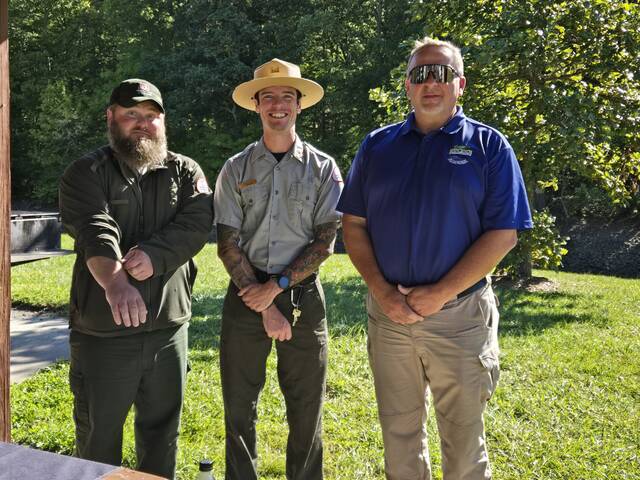130919906_web1_20240910_102844
Pictured, from left, are Russell Curtis, lead engineer ranger for the Miami River area, Trent Snitely, a Harsha Lake park ranger, and Lance Hopkins, park manager of Stonelick State Park and East Fork State Park.